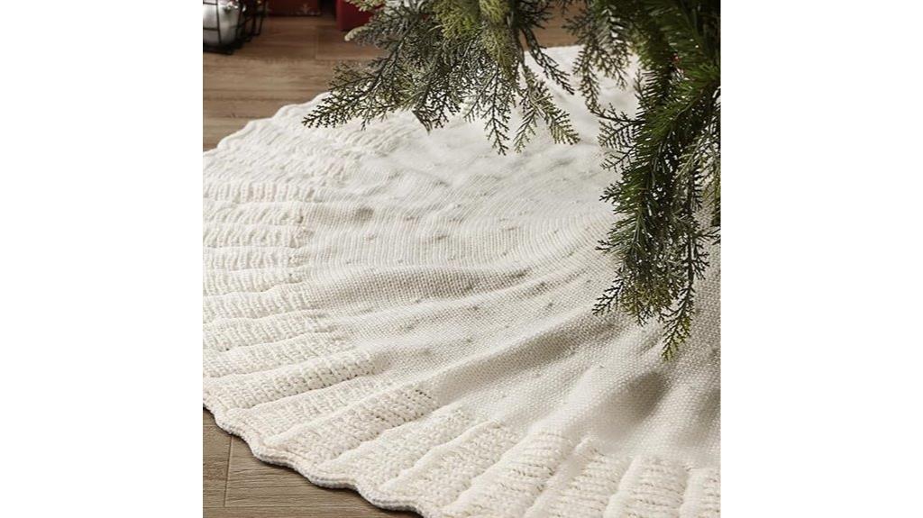 ivory knit tree skirt