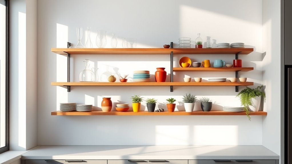 kitchen shelf styling tips