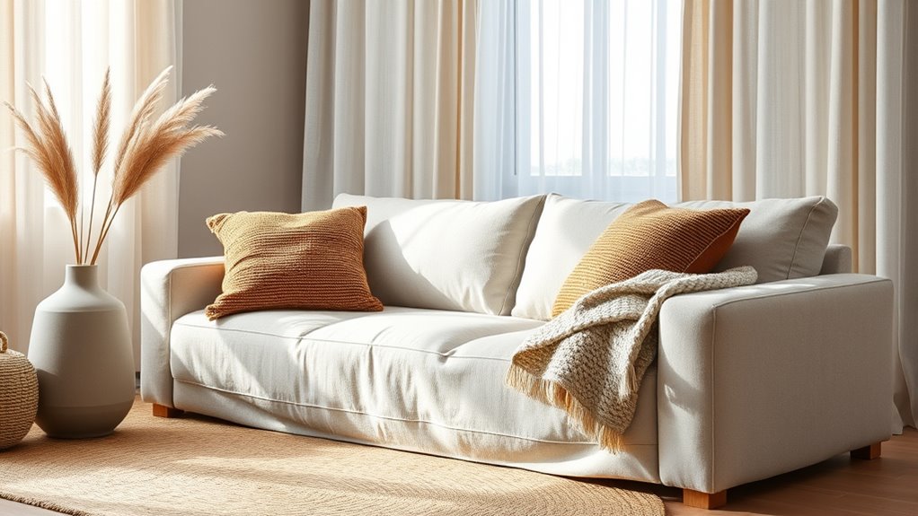 layered natural textured fabrics