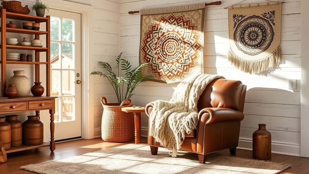 layered textiles for cozy home