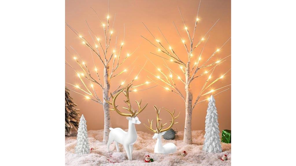 lighted deer tabletop set