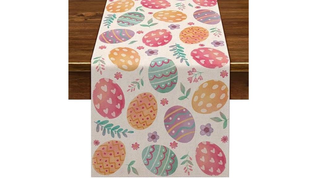 linen easter table runner