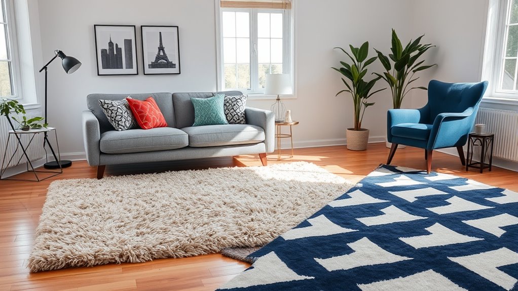 matching rug style to room