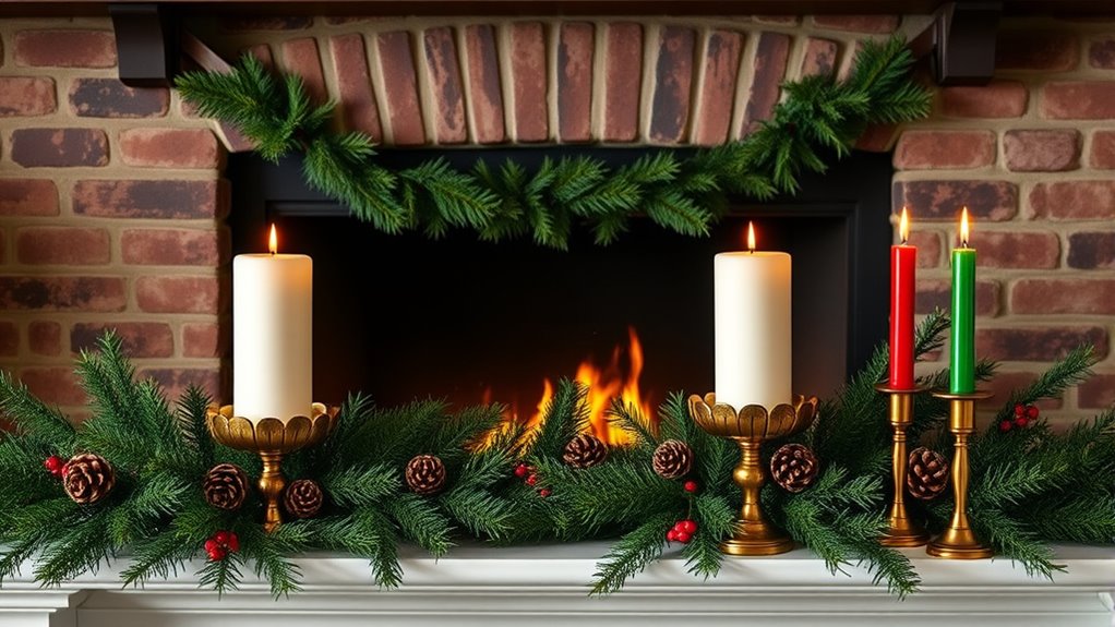 matching symmetrical candle arrangements