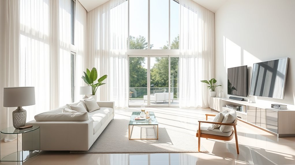 maximize sunlight with reflective decor