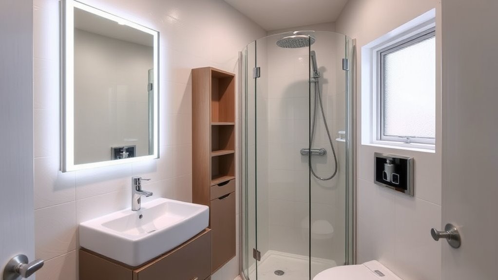 maximize tiny bathroom space