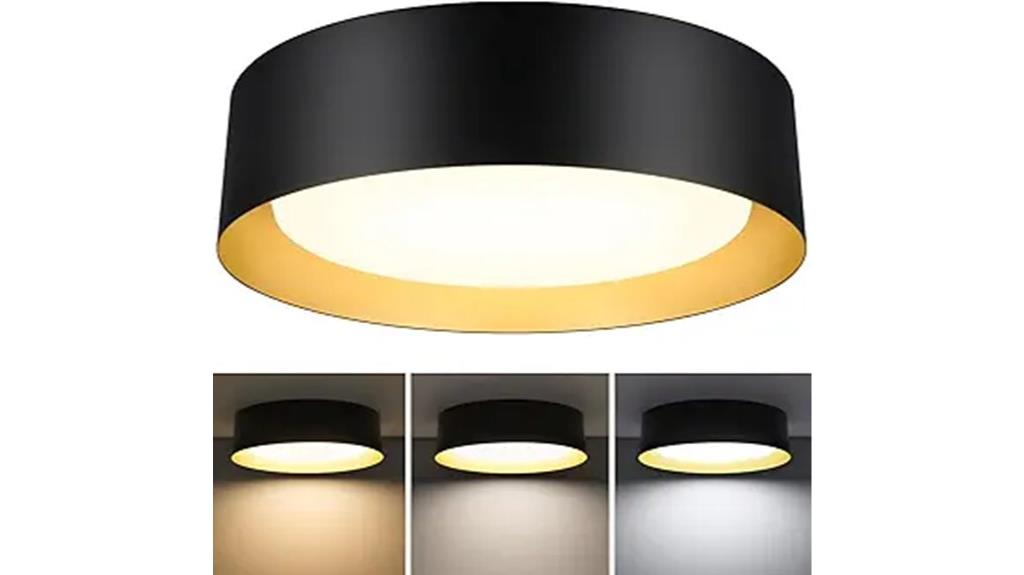 modern black gold ceiling light