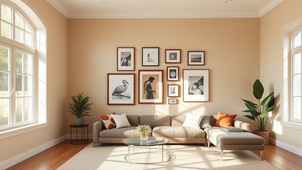 optimal gallery wall placement