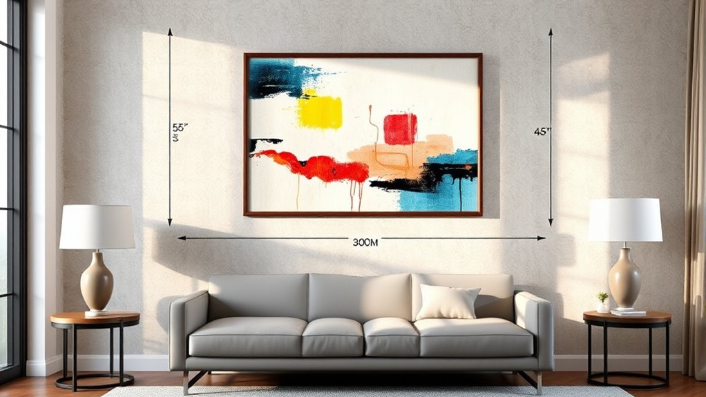 optimal wall art height