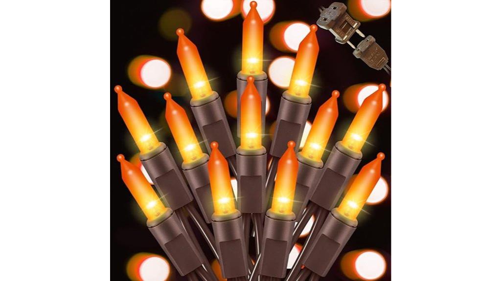 orange halloween string lights