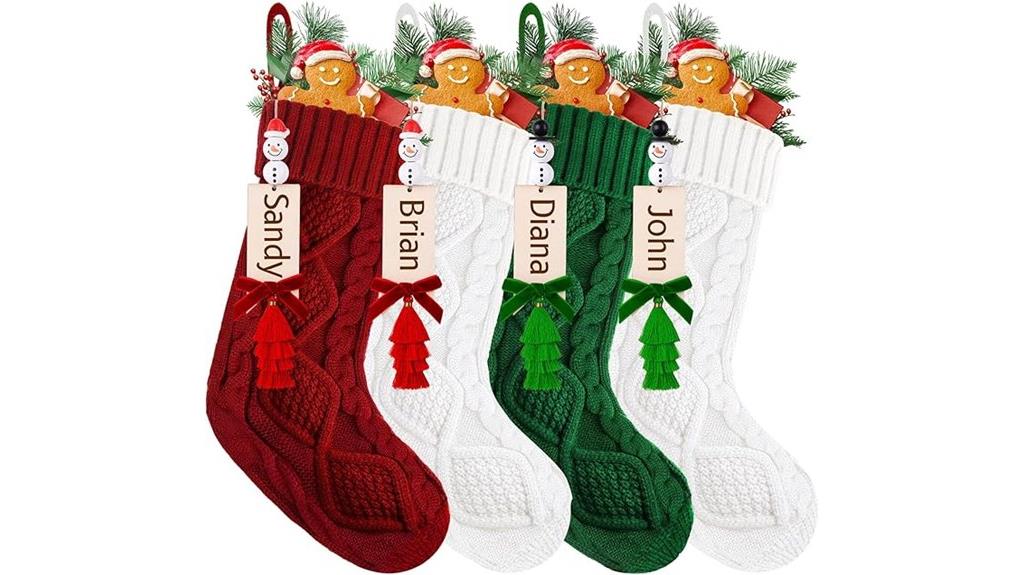personalized snowman stocking set