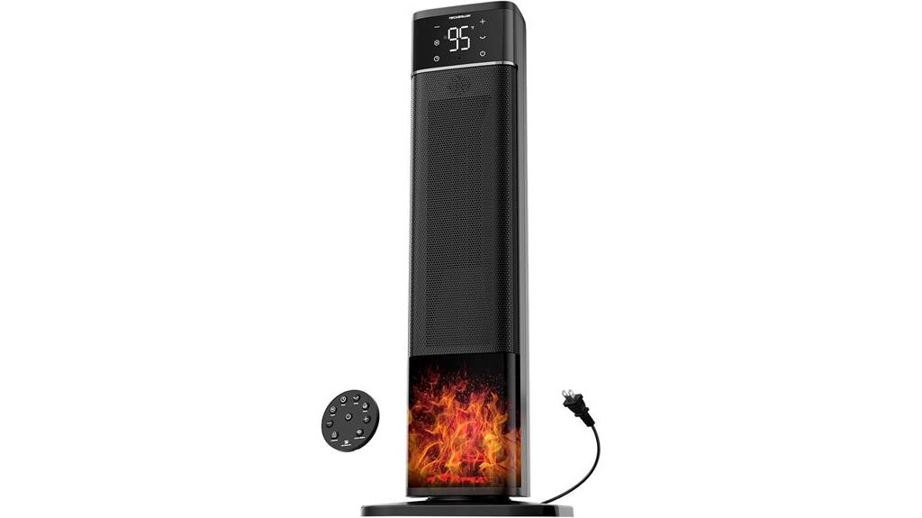 portable electric heater with remote