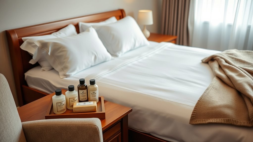 prepare guest toiletries stock