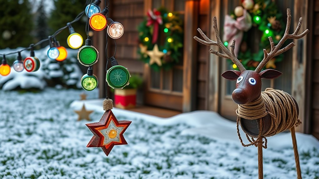 recycled outdoor holiday decorations