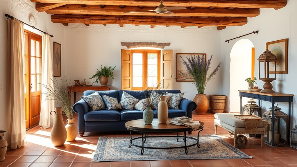 rustic vibrant mediterranean decor