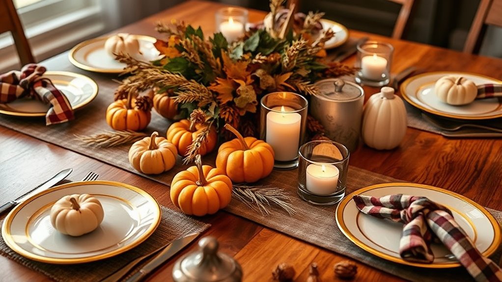 simple festive table decor