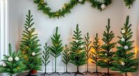 slim faux christmas trees