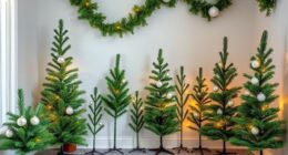 slim faux christmas trees