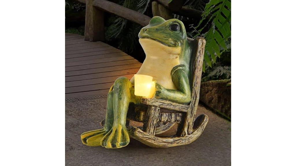 small frog garden statue