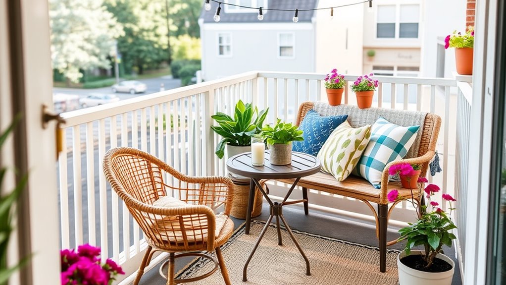 small outdoor cozy setup