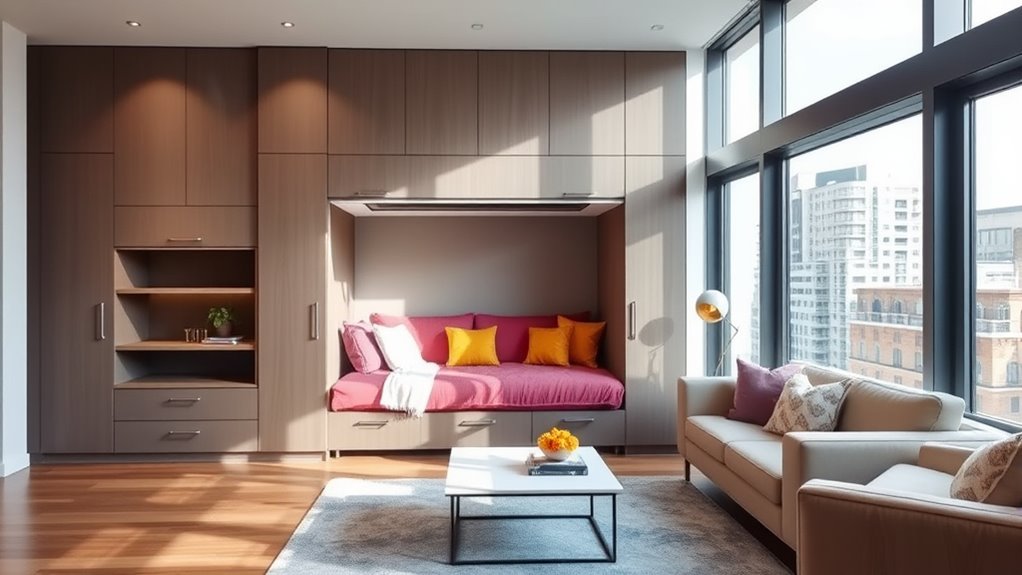 space saving murphy beds with adjustable features