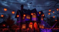 spooky bright halloween lighting
