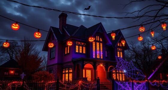 spooky bright halloween lighting