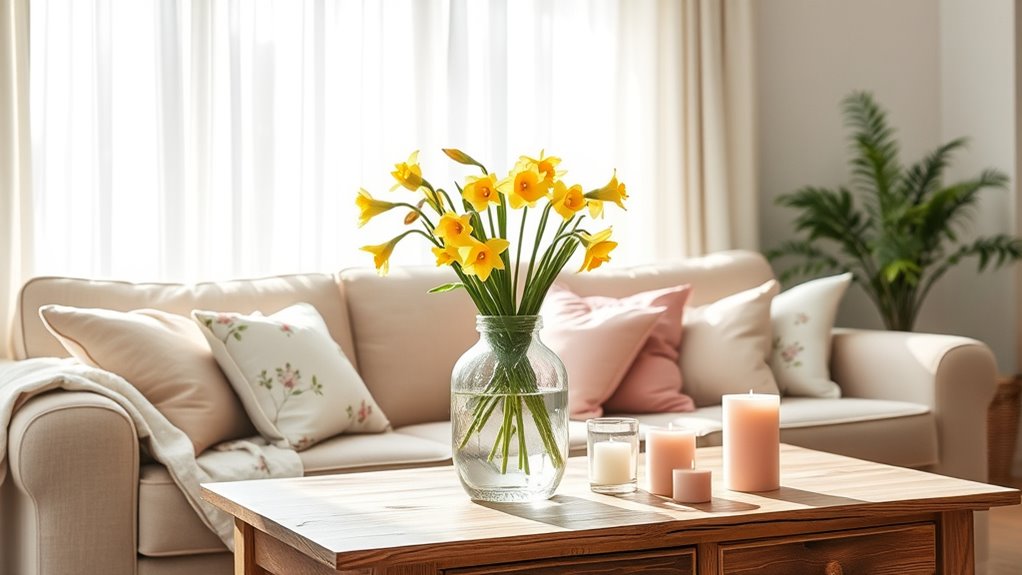 spring decor with floral accents