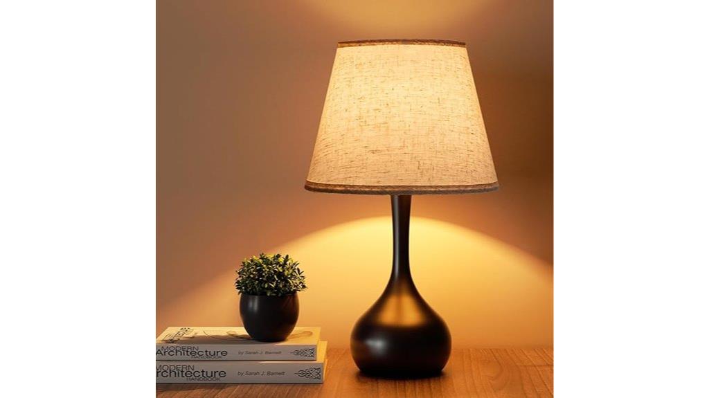 touch controlled bedside lamp