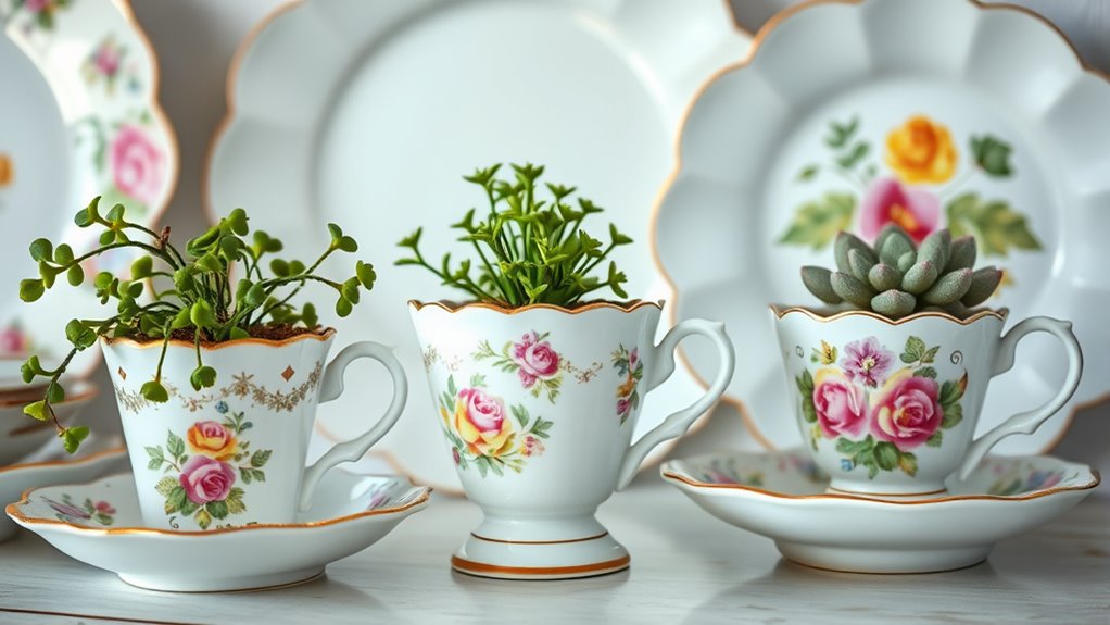 transform vintage dishware creatively