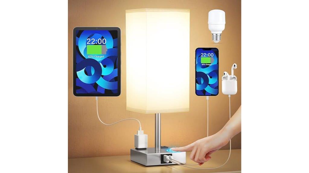 usb charging bedside lamp
