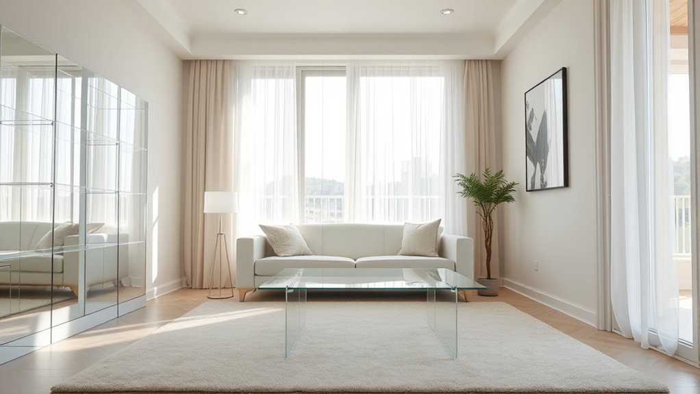 use transparent open furniture