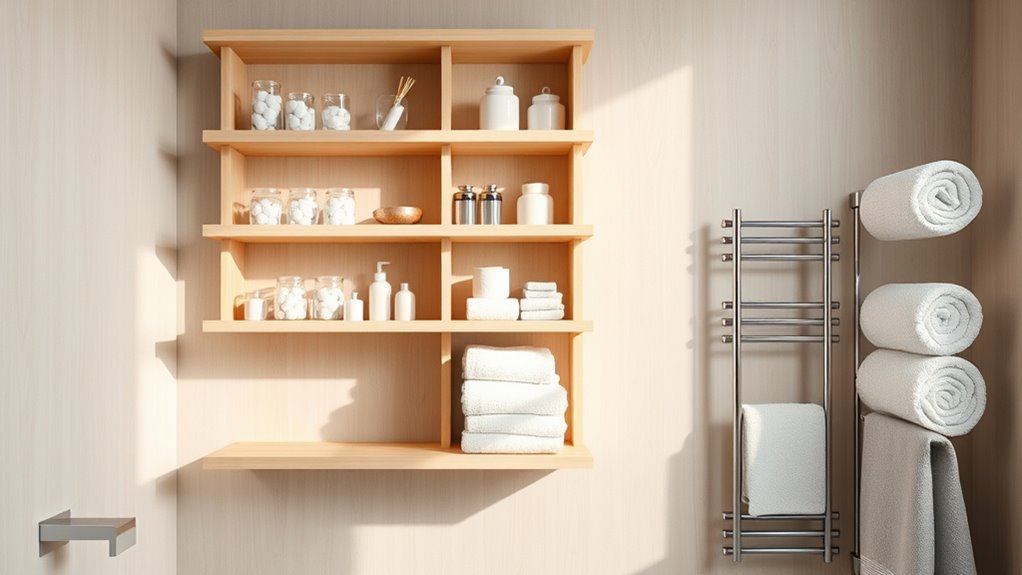 vertical bathroom storage solutions