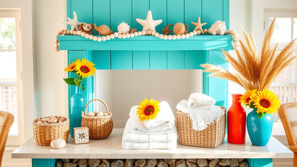 vibrant coastal summer decor