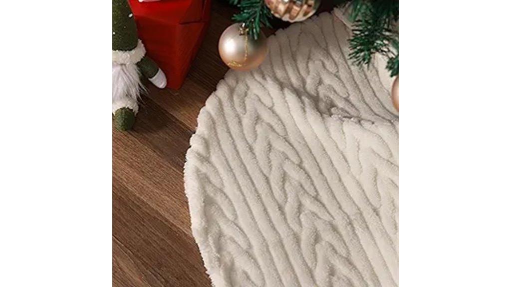 white faux fur christmas skirt