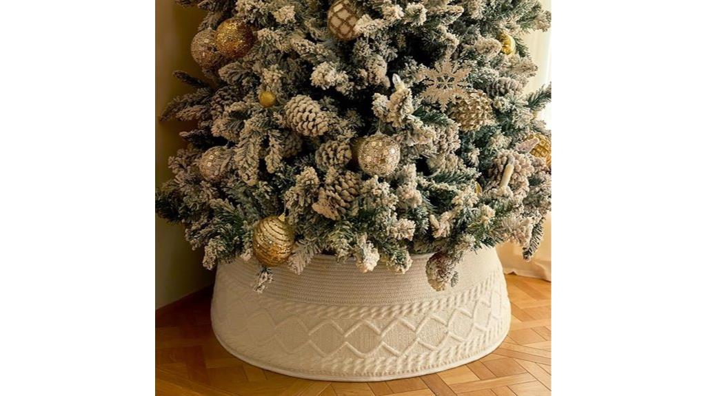 white knit farmhouse decor