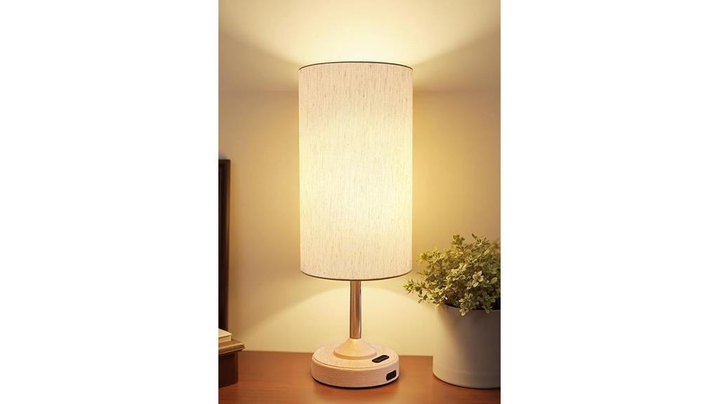wireless dimmable fabric lamp