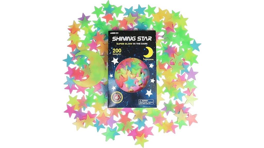 200 piece luminous star stickers