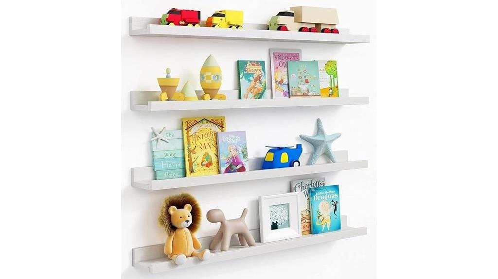 36 inch wall shelf set