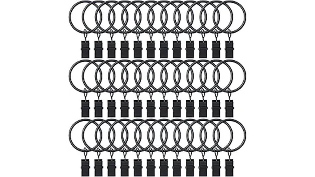36 pack curtain ring clips