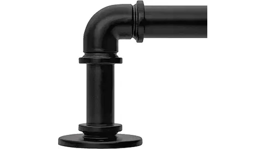 adjustable black curtain rod