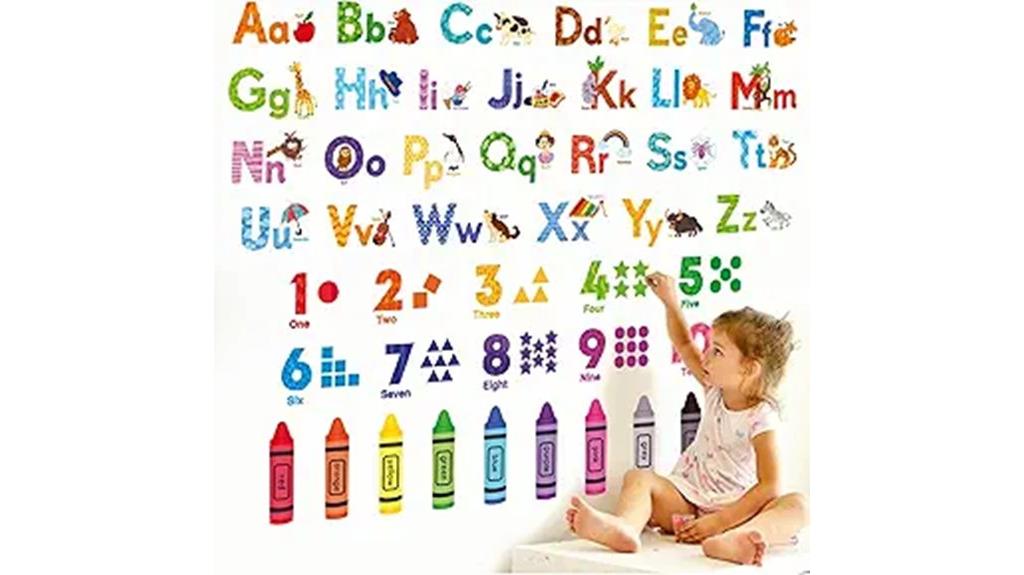 animal alphabet number decals