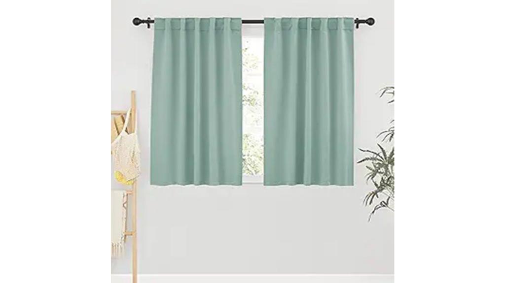 aqua blackout bathroom curtains