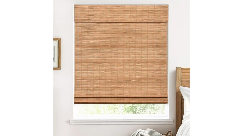 bamboo cordless window shades