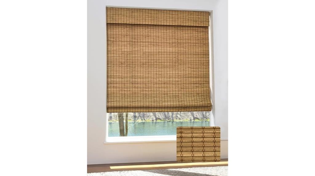 bamboo cordless window shades