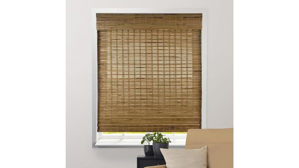 bamboo roman shades valance