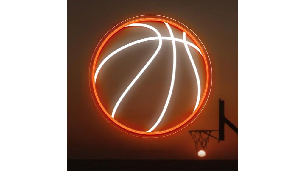 basketball neon wall decor