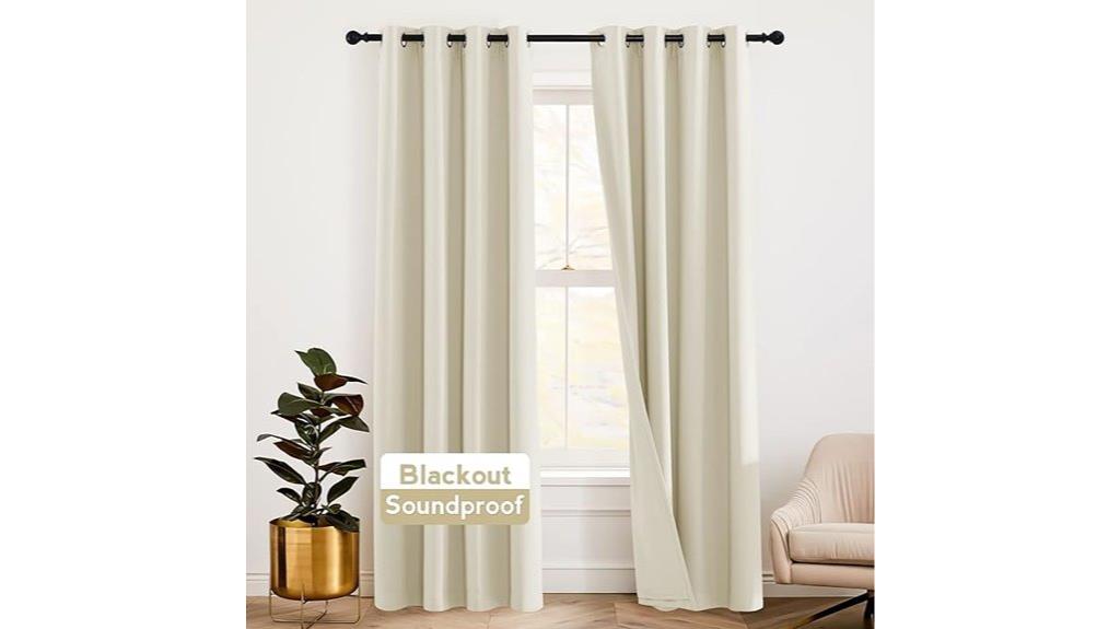bedroom soundproof curtain pair