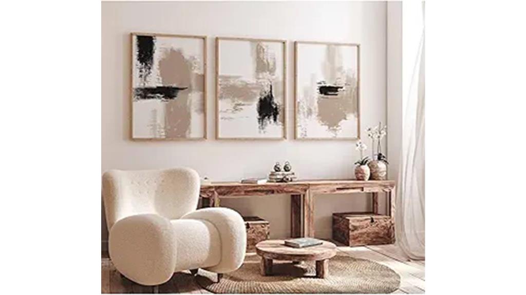 beige abstract wall decor