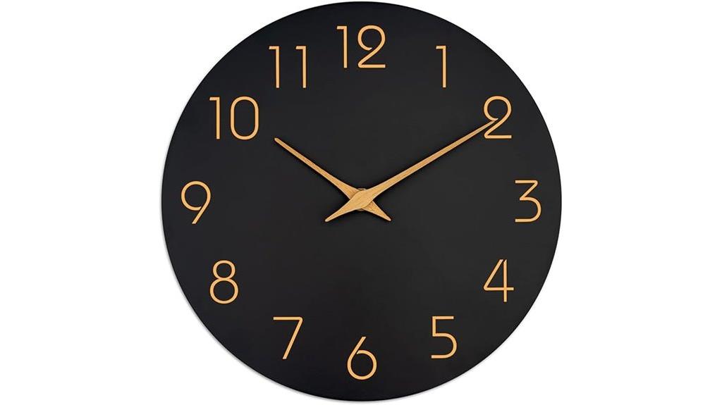 black minimalist wall clock
